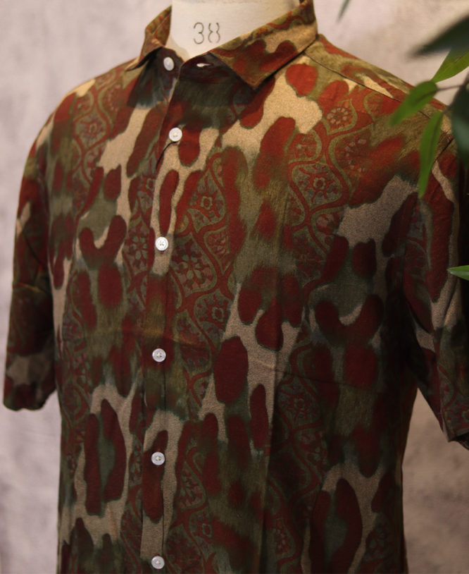 Orange Printed Shirt Half - Image 2