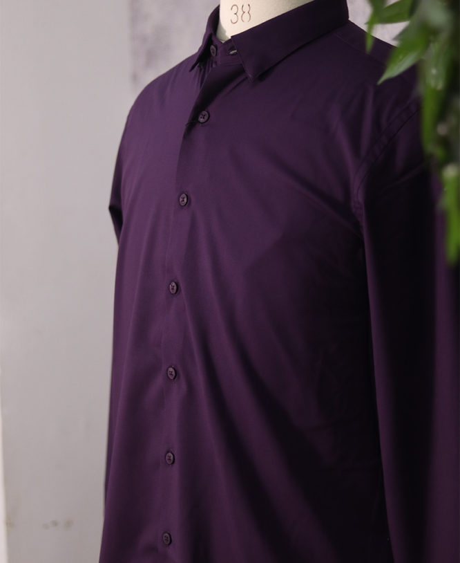 Maroon Plain Shirt - Image 2